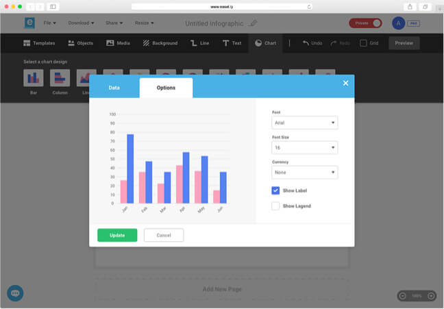 screenshot of Easelly