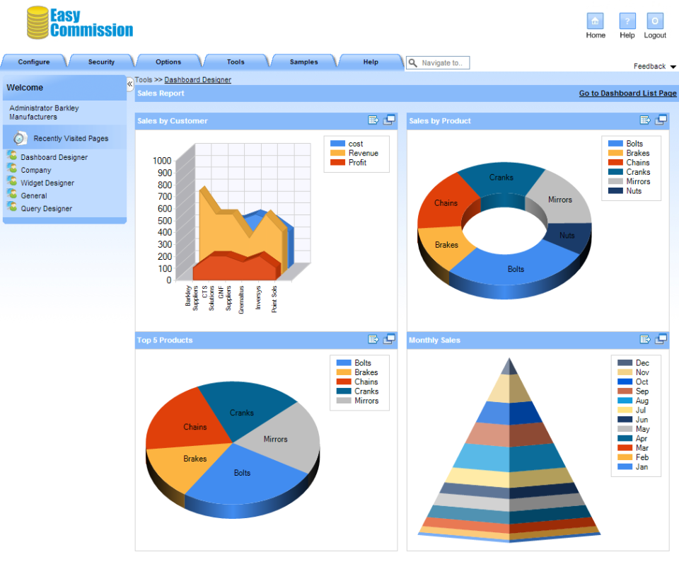 screenshot of Easy-Commission