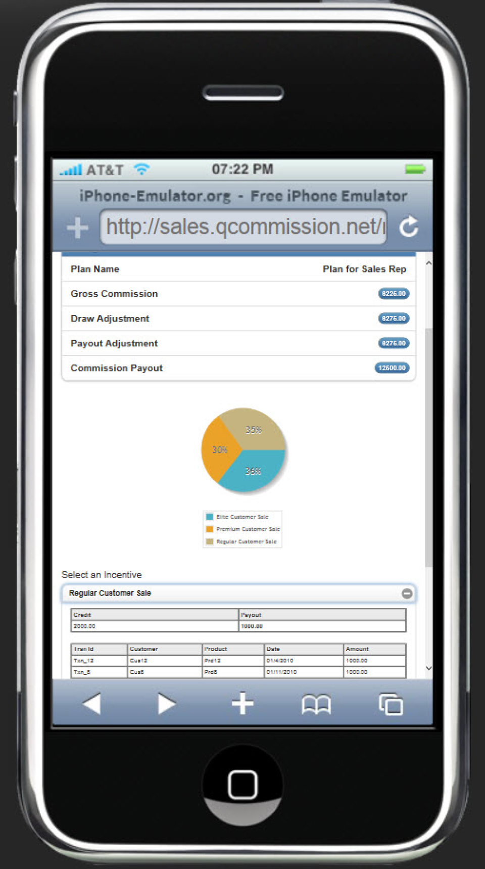 screenshot of Easy-Commission