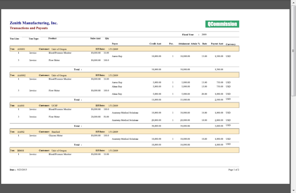 screenshot of Easy-Commission