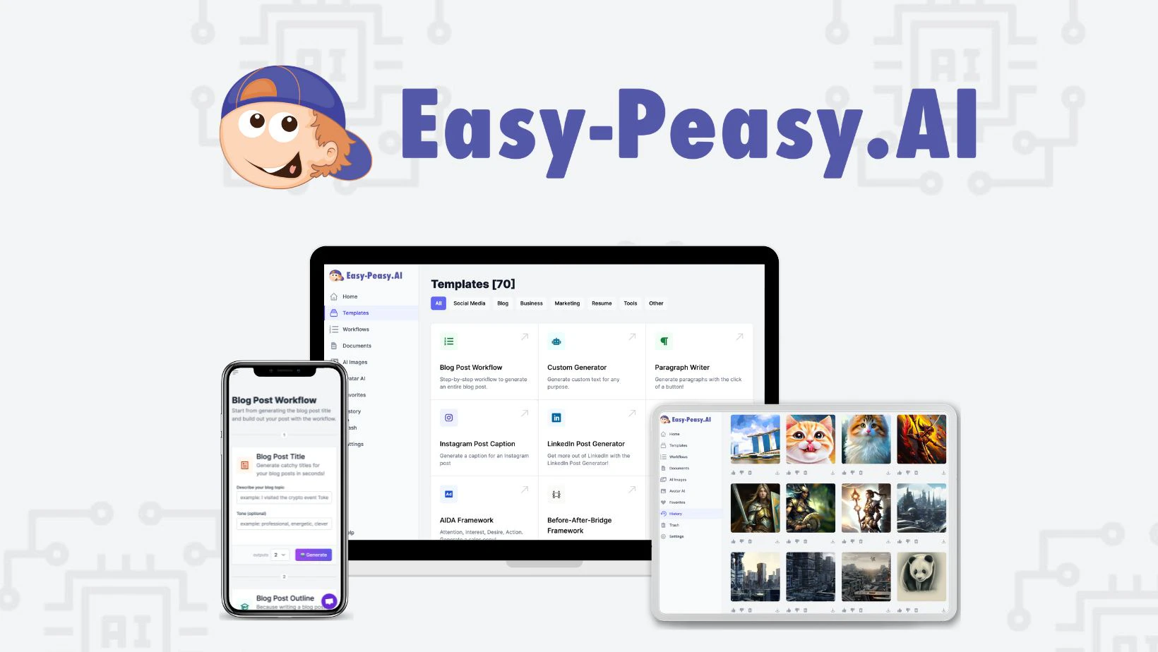 screenshot of Easy-Peasy.AI