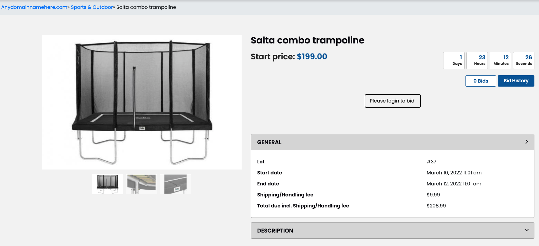 screenshot of Easy.Auction