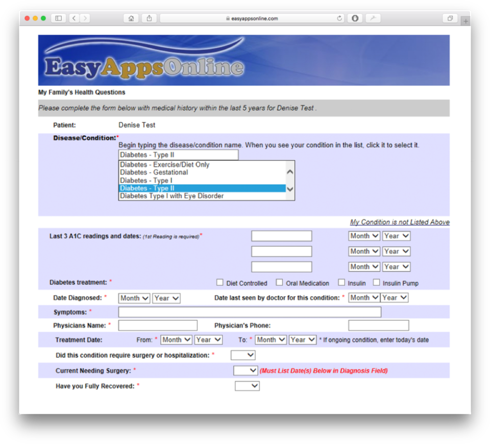 screenshot of EasyAppsOnline
