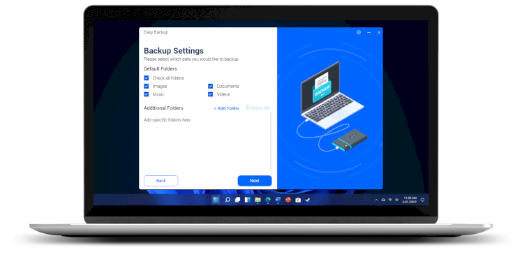 screenshot of EasyBackup