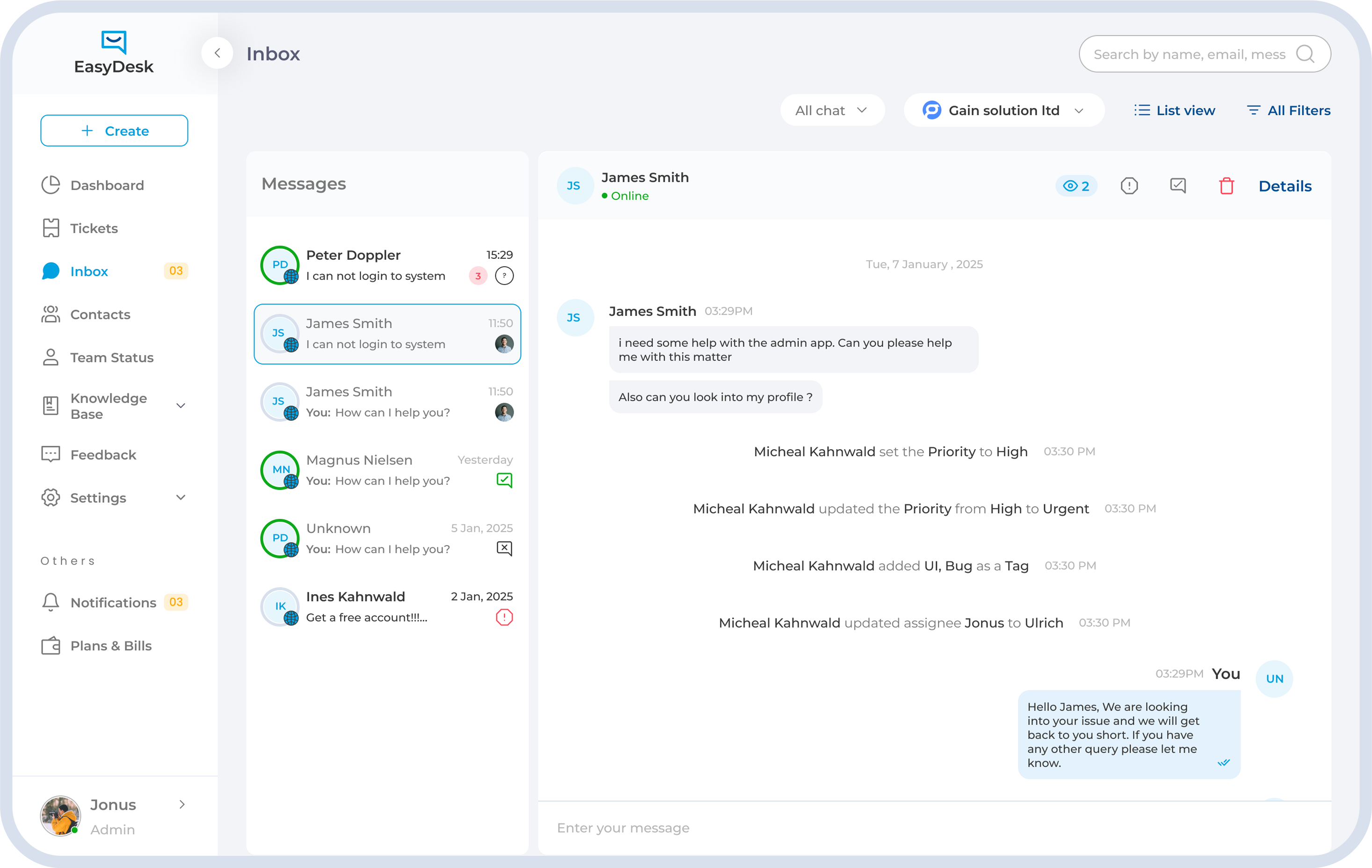 screenshot of EasyDesk