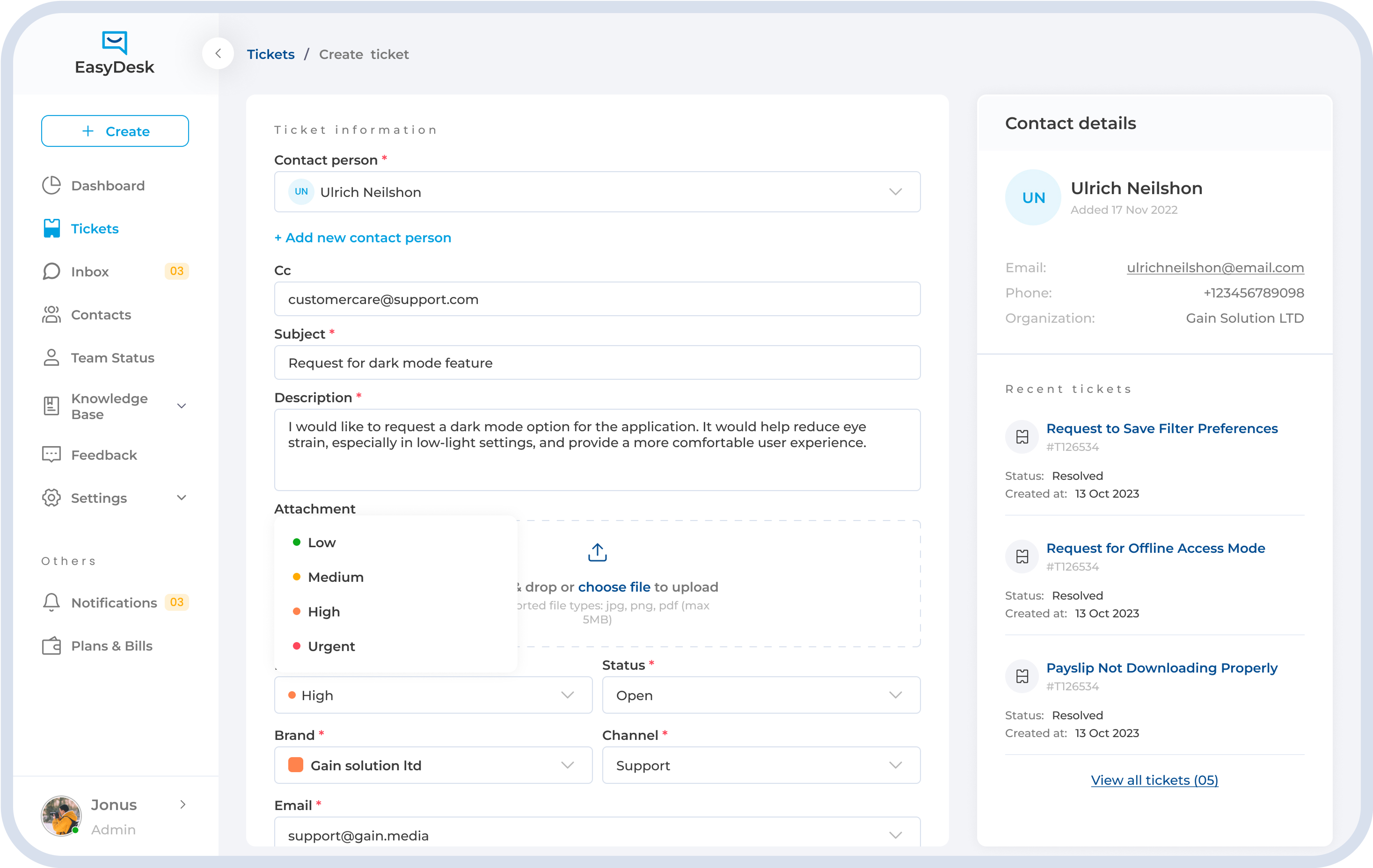 screenshot of EasyDesk