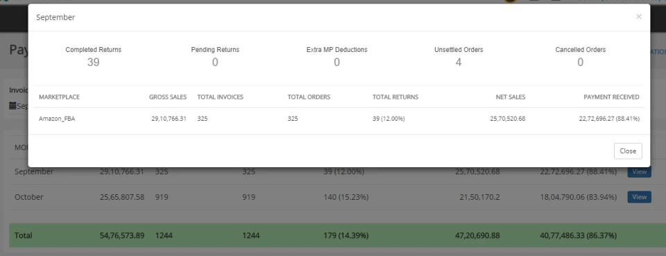 screenshot of EasyEcom