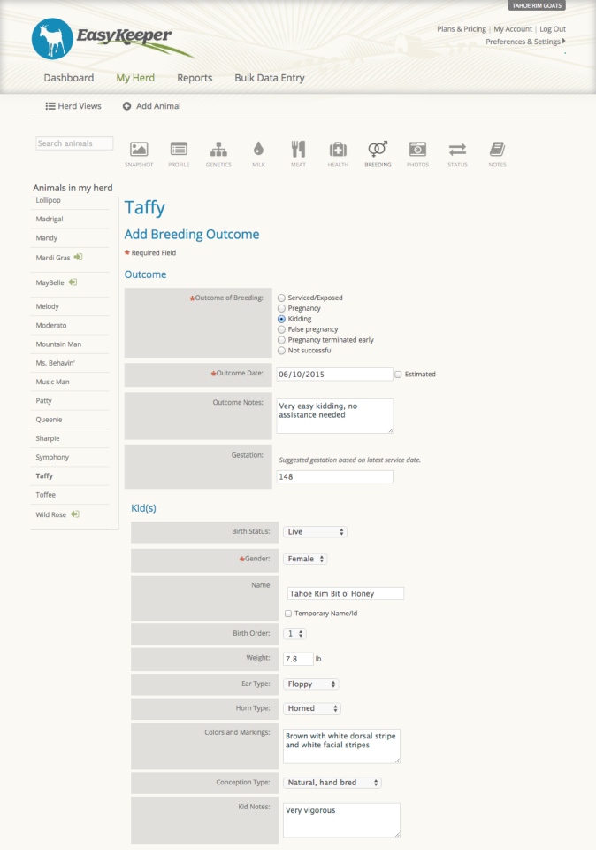 screenshot of EasyKeeper
