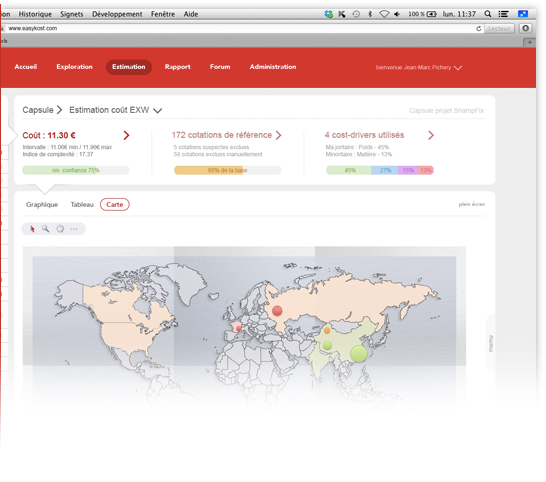 screenshot of EasyKost