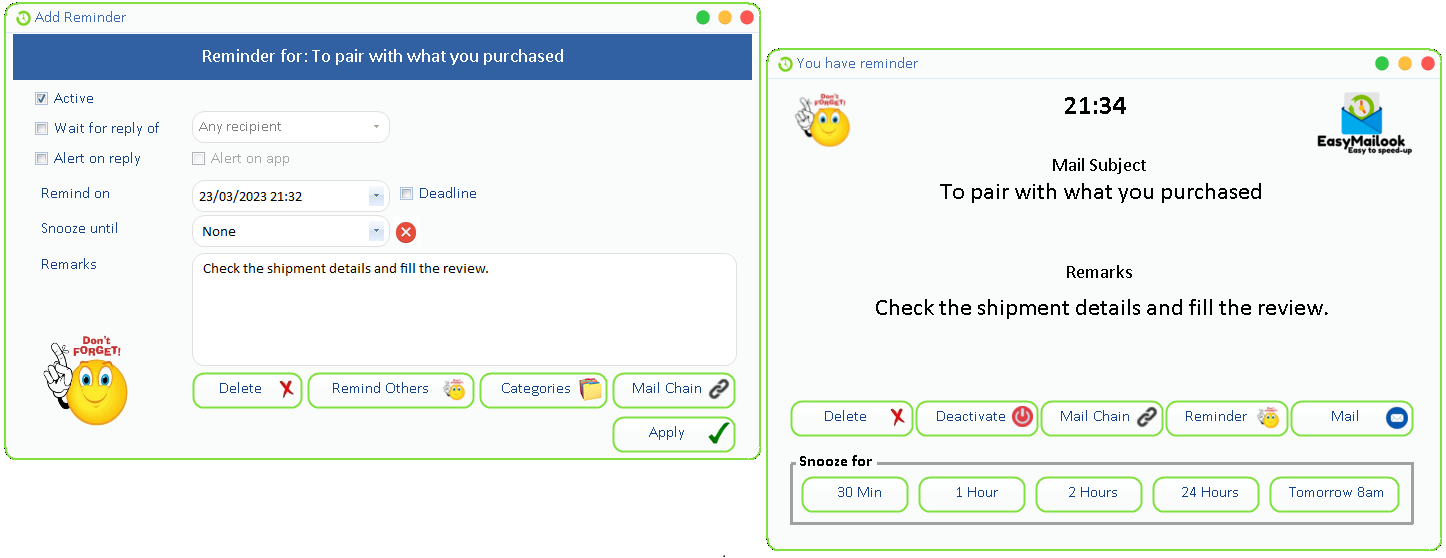 screenshot of EasyMailook