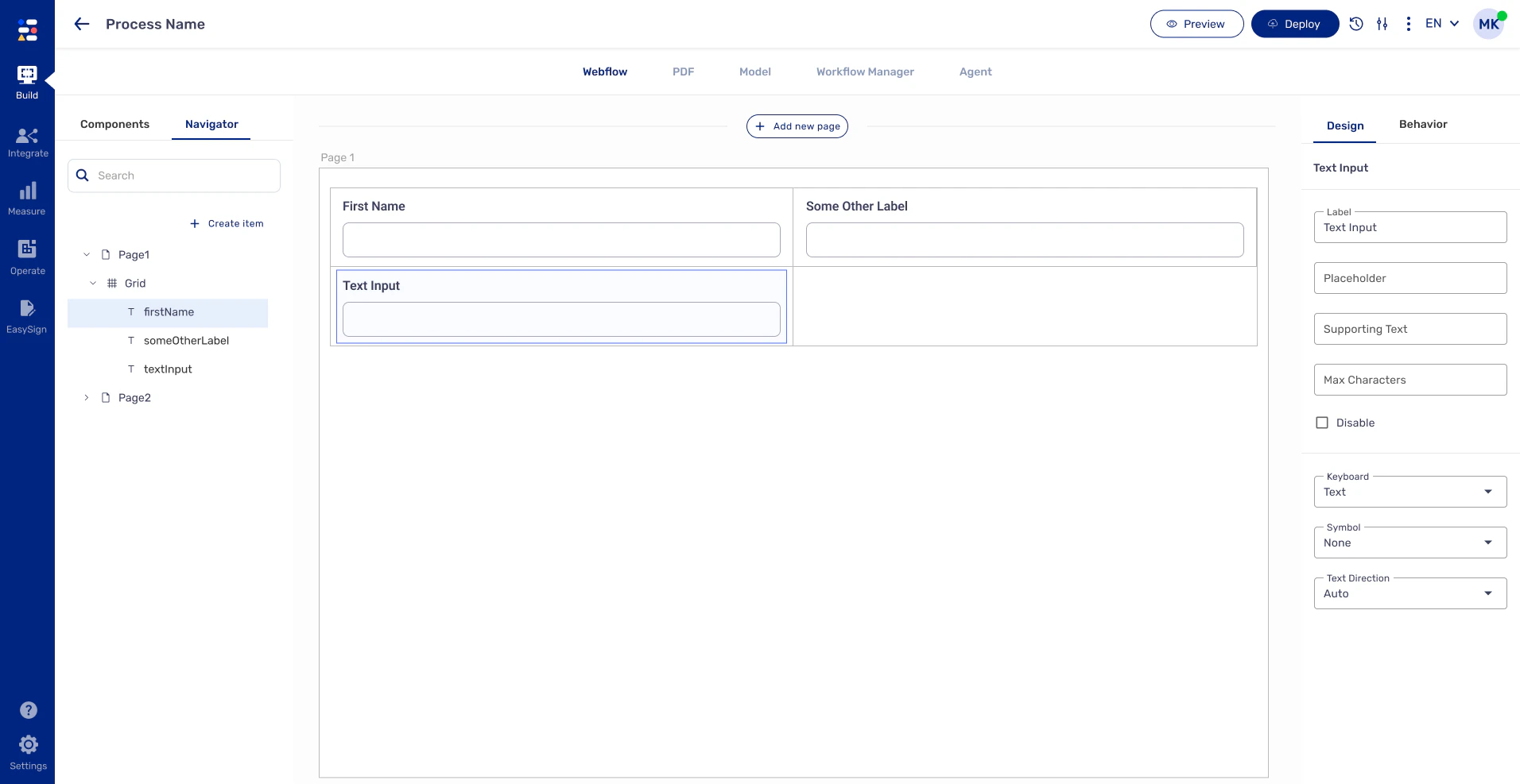 screenshot of EasySend