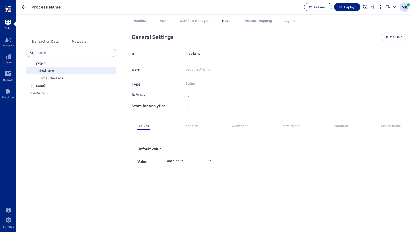 screenshot of EasySend