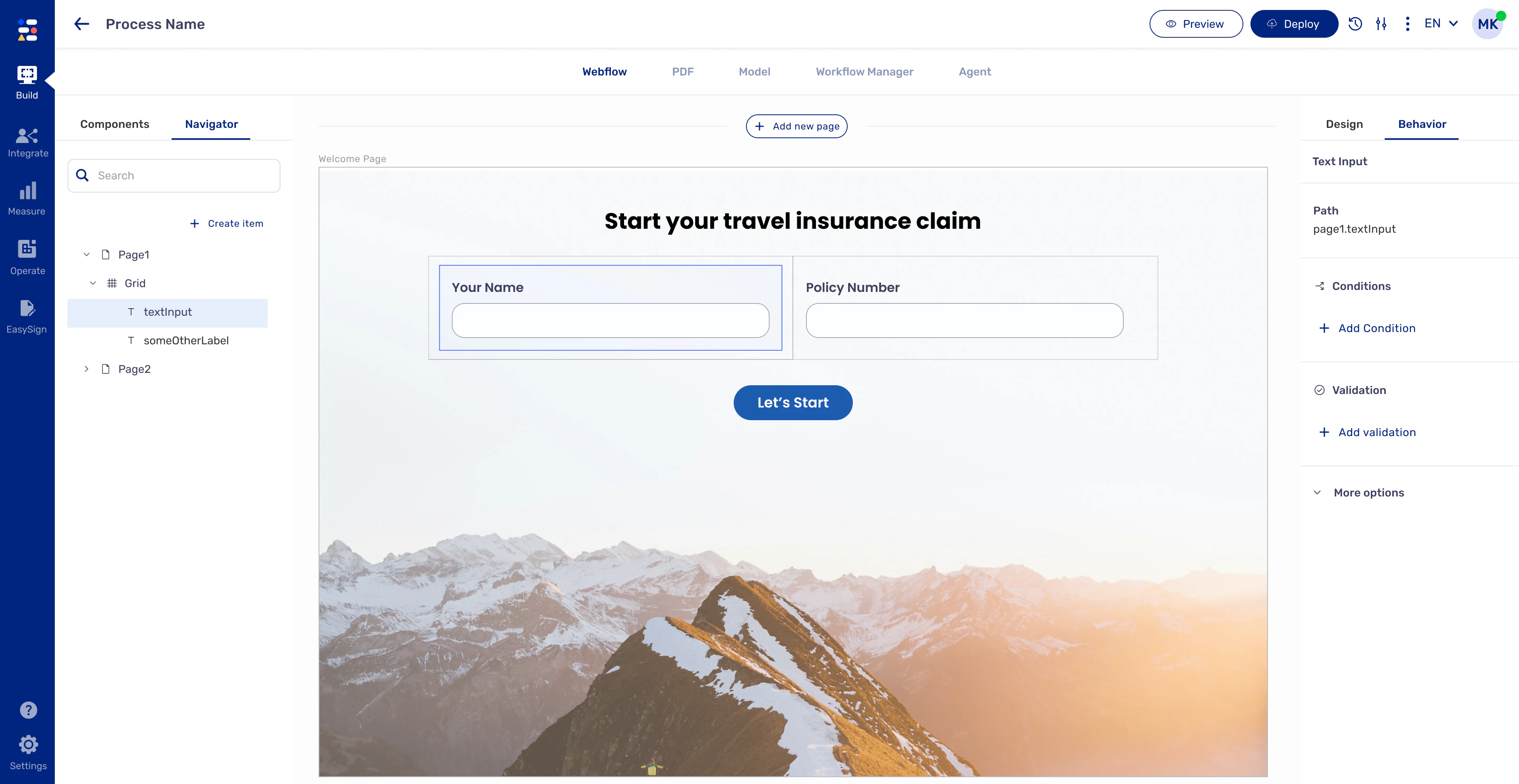 screenshot of EasySend