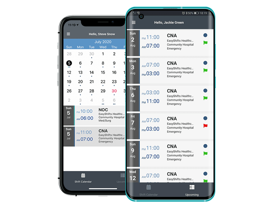 screenshot of EasyShifts