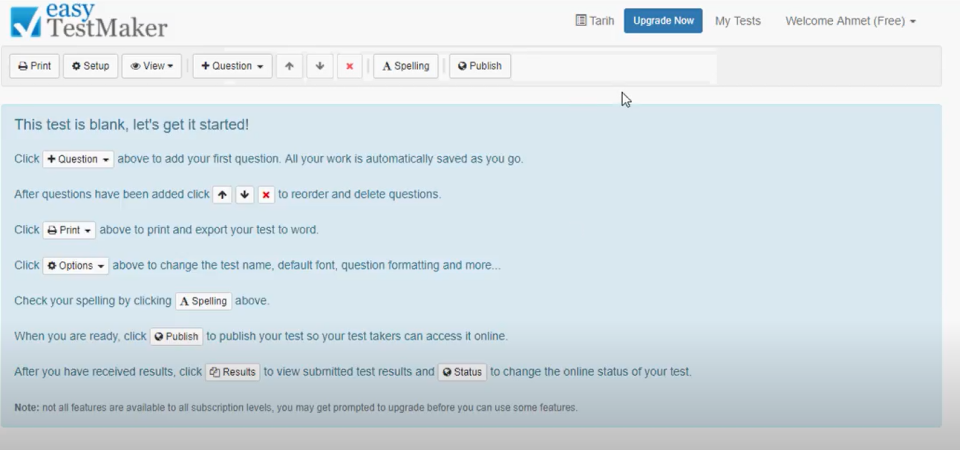 screenshot of EasyTestMaker
