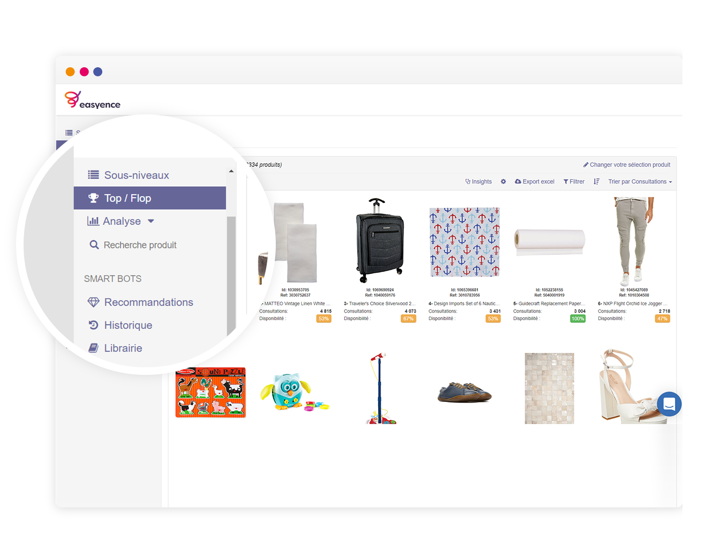 screenshot of Easyence