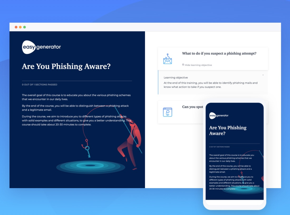 screenshot of Easygenerator