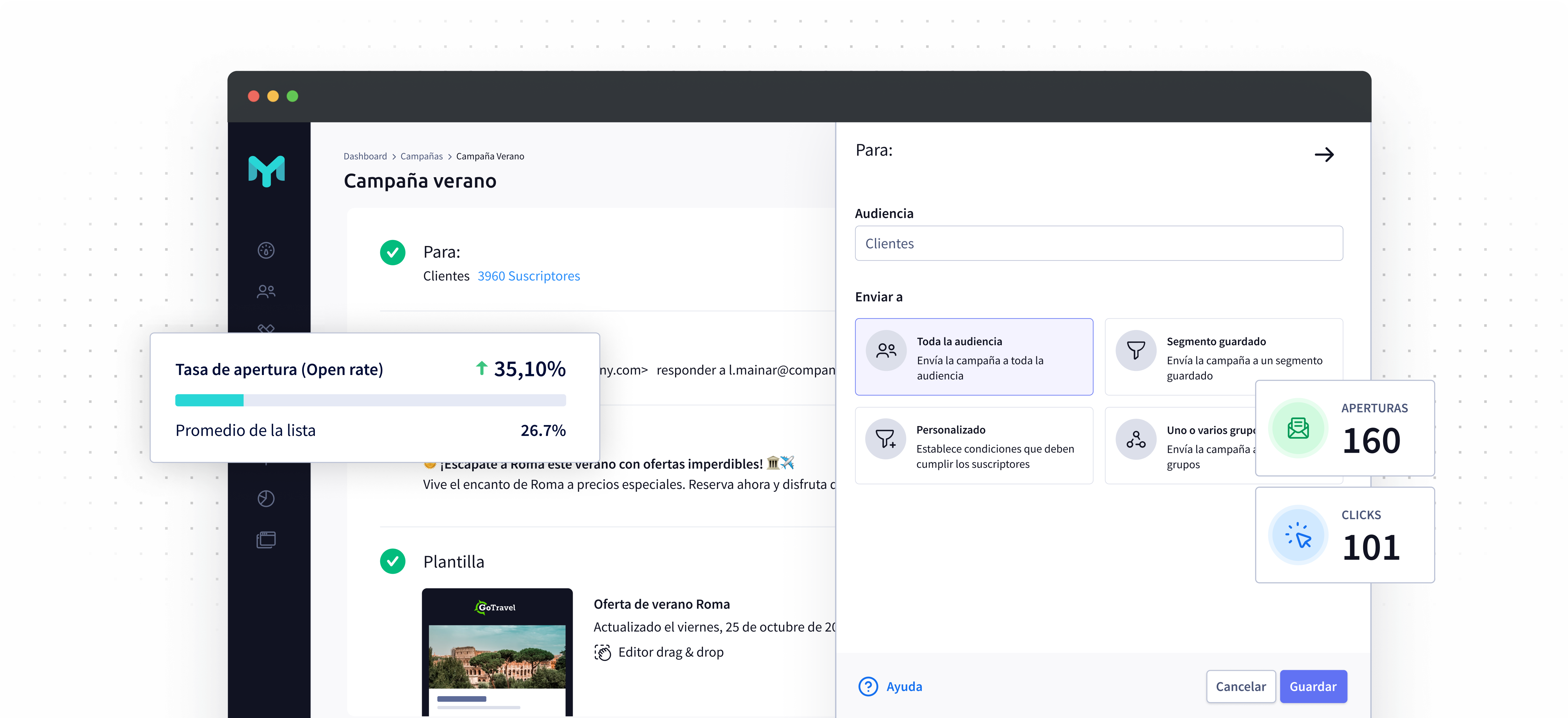 screenshot of Easymailing