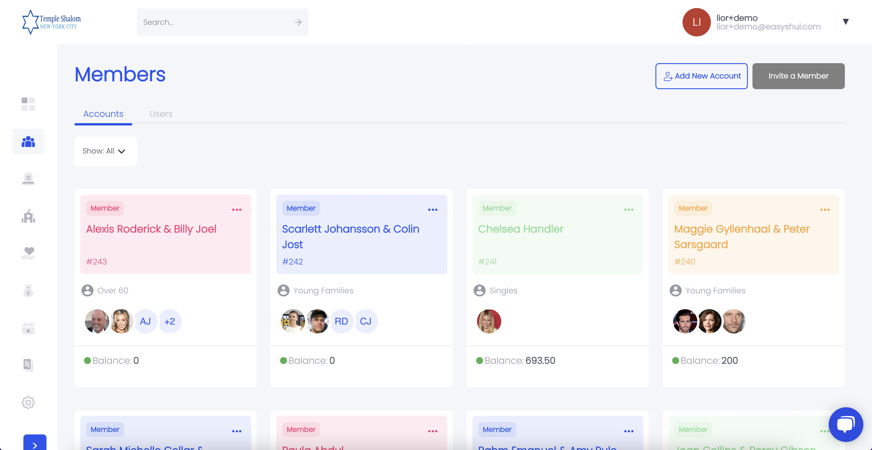 screenshot of Easyshul