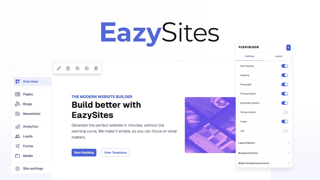 screenshot of EazySites