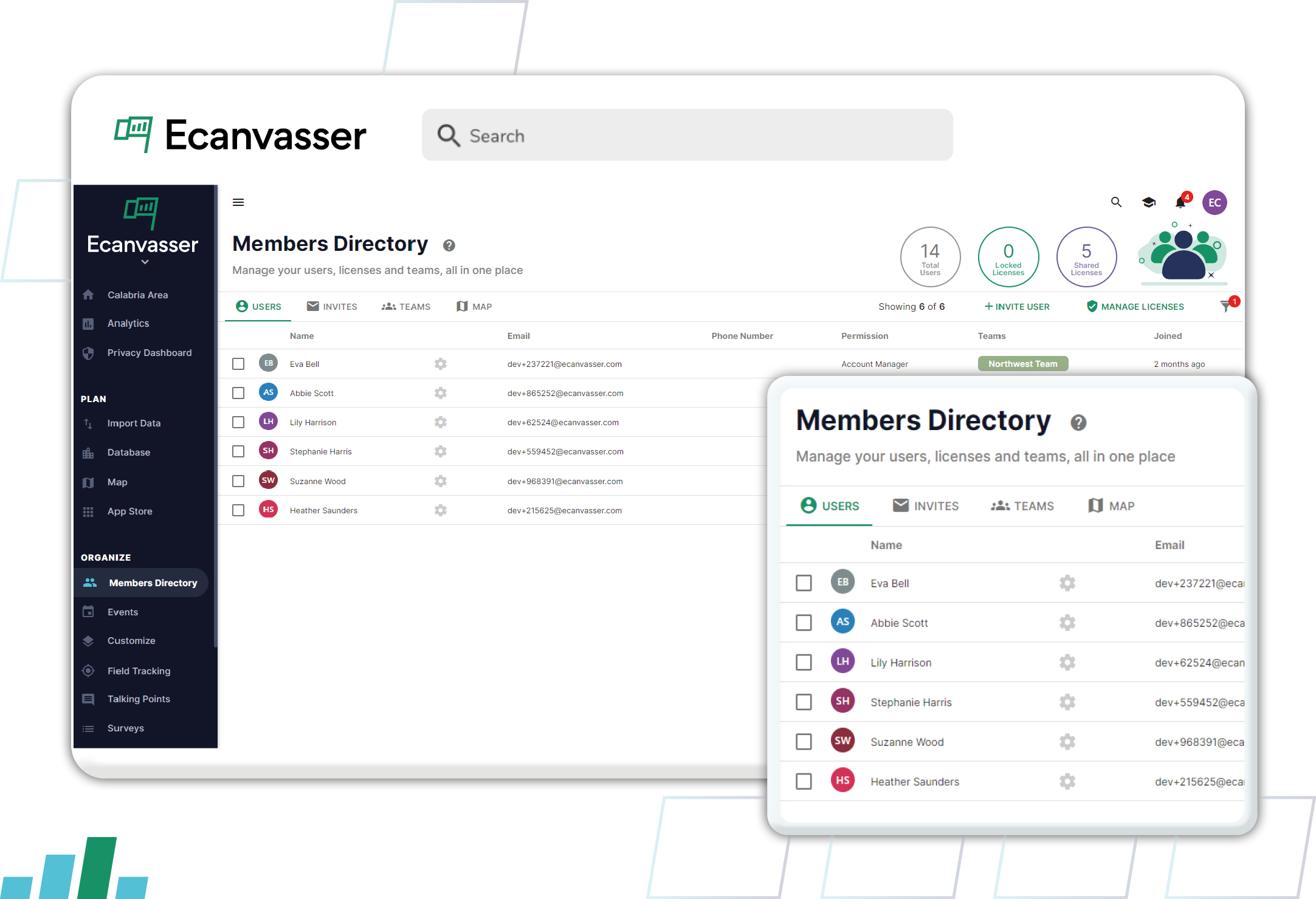 screenshot of Ecanvasser