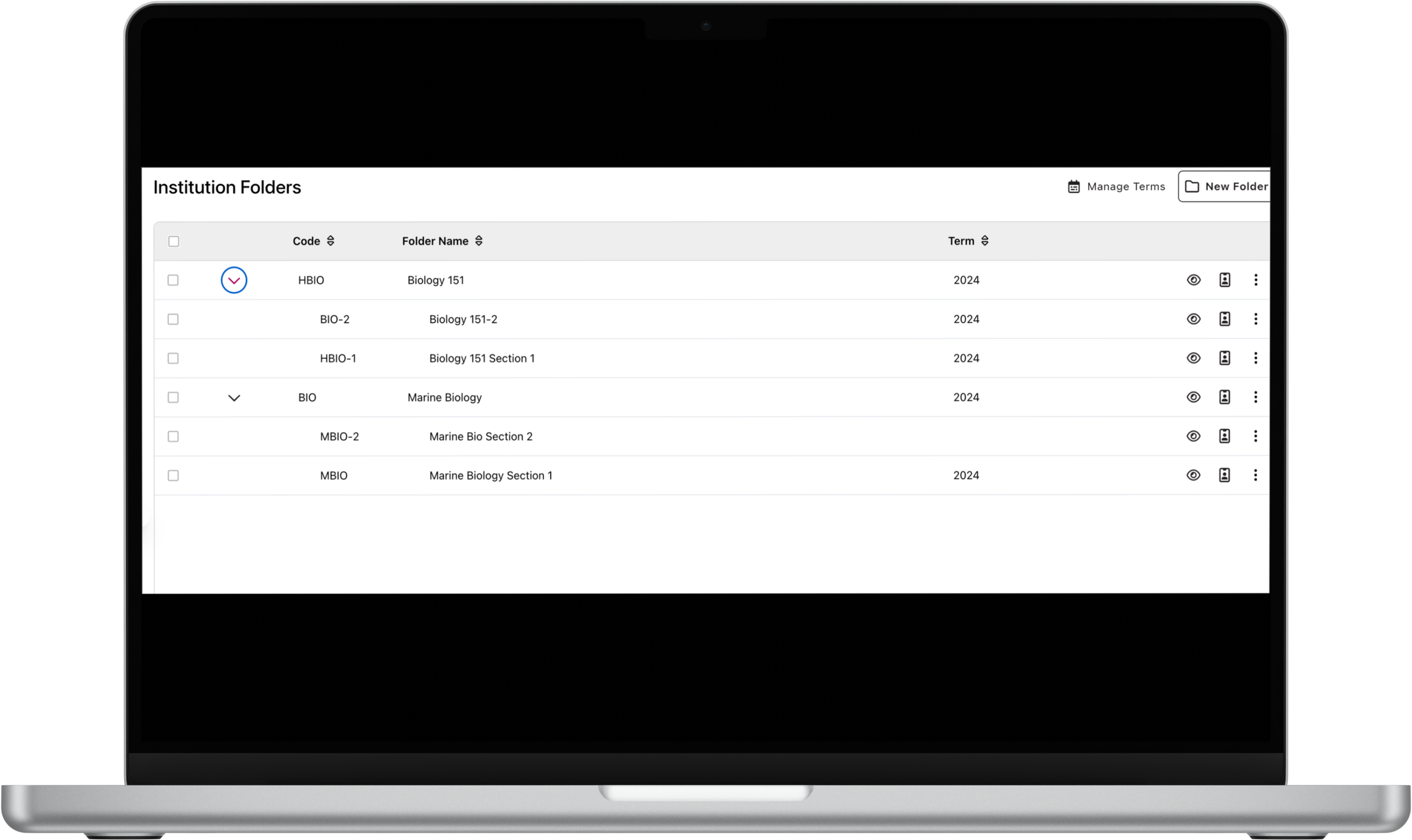 screenshot of Echo360