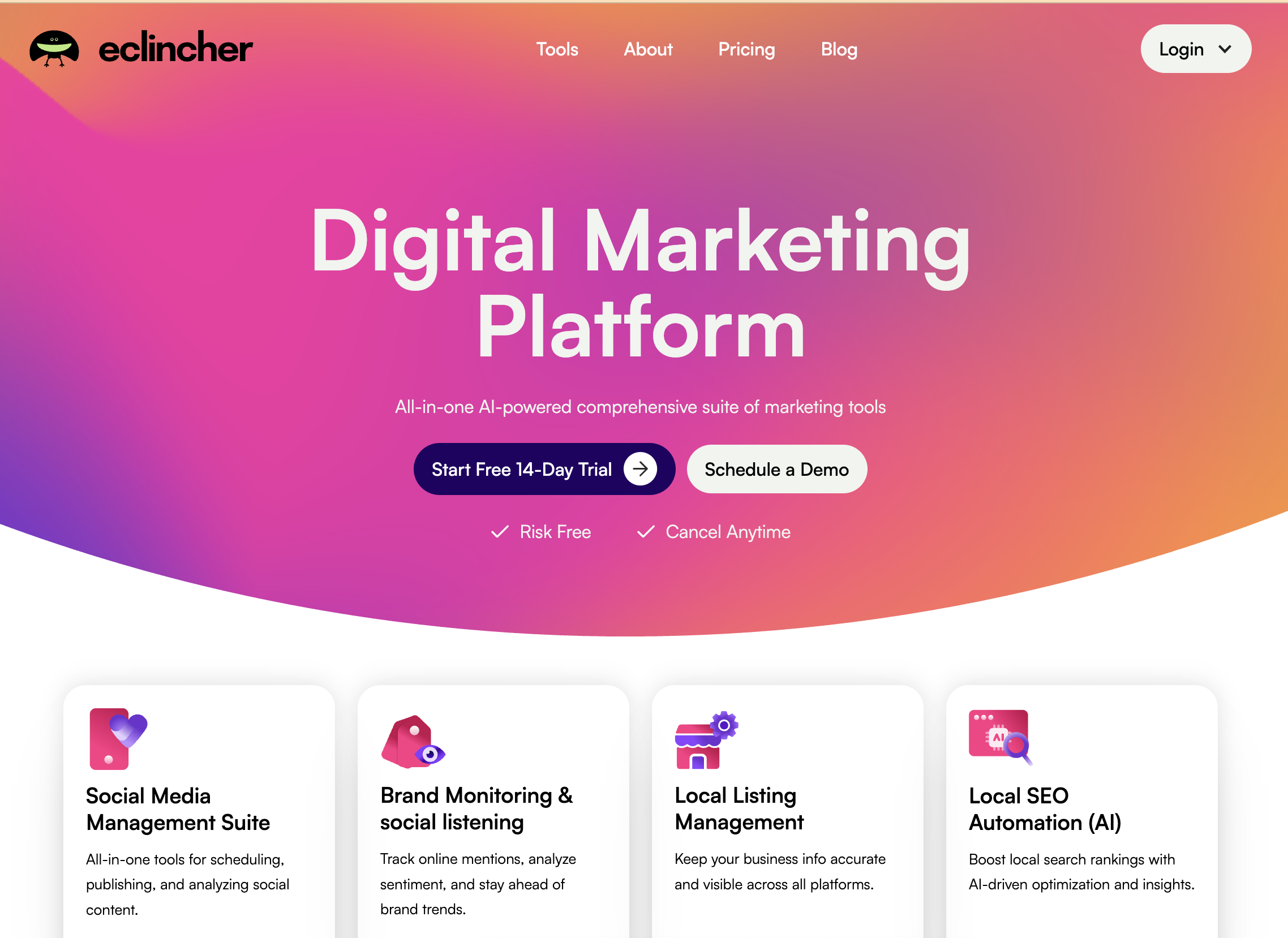 screenshot of Eclincher