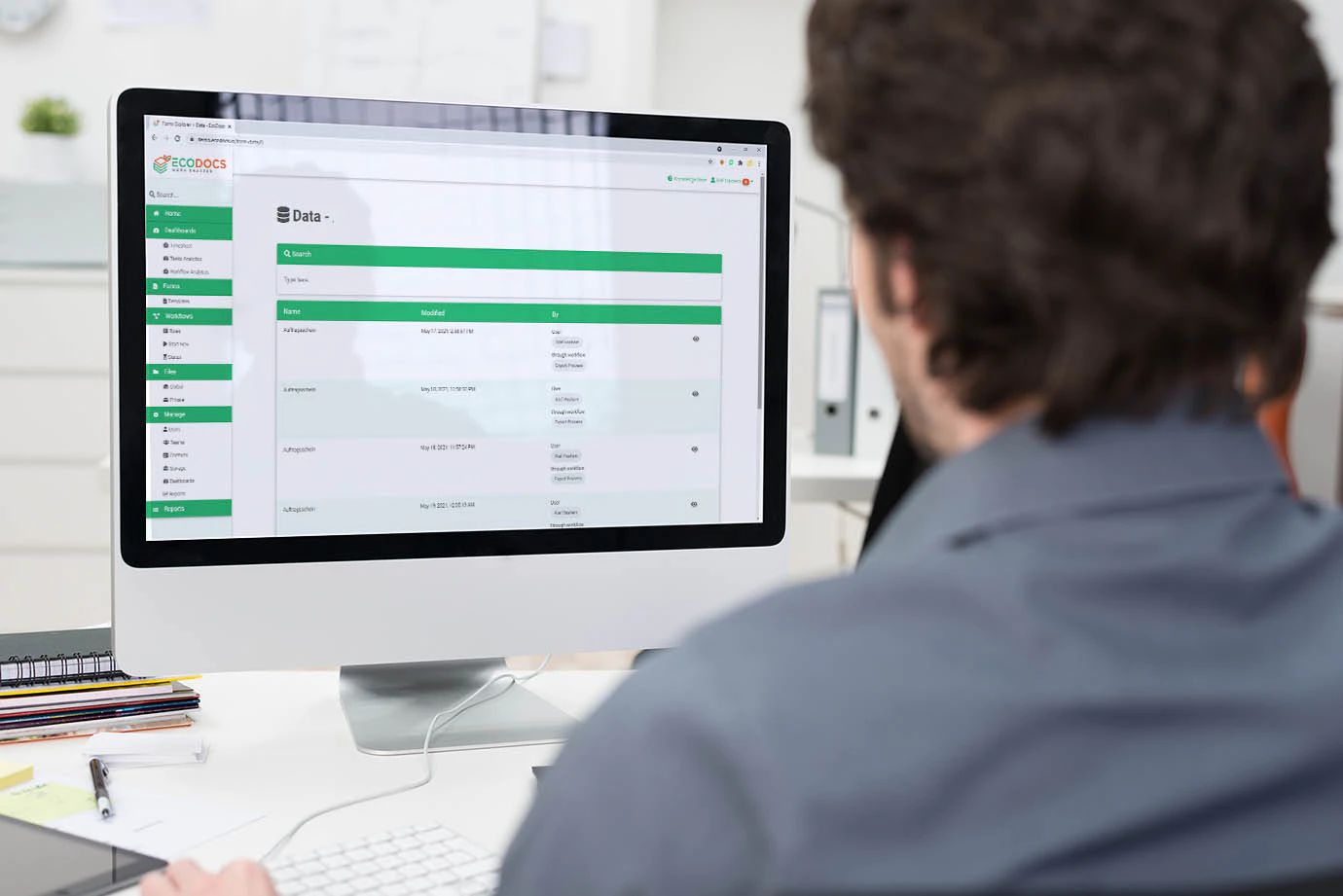 screenshot of EcoDocs
