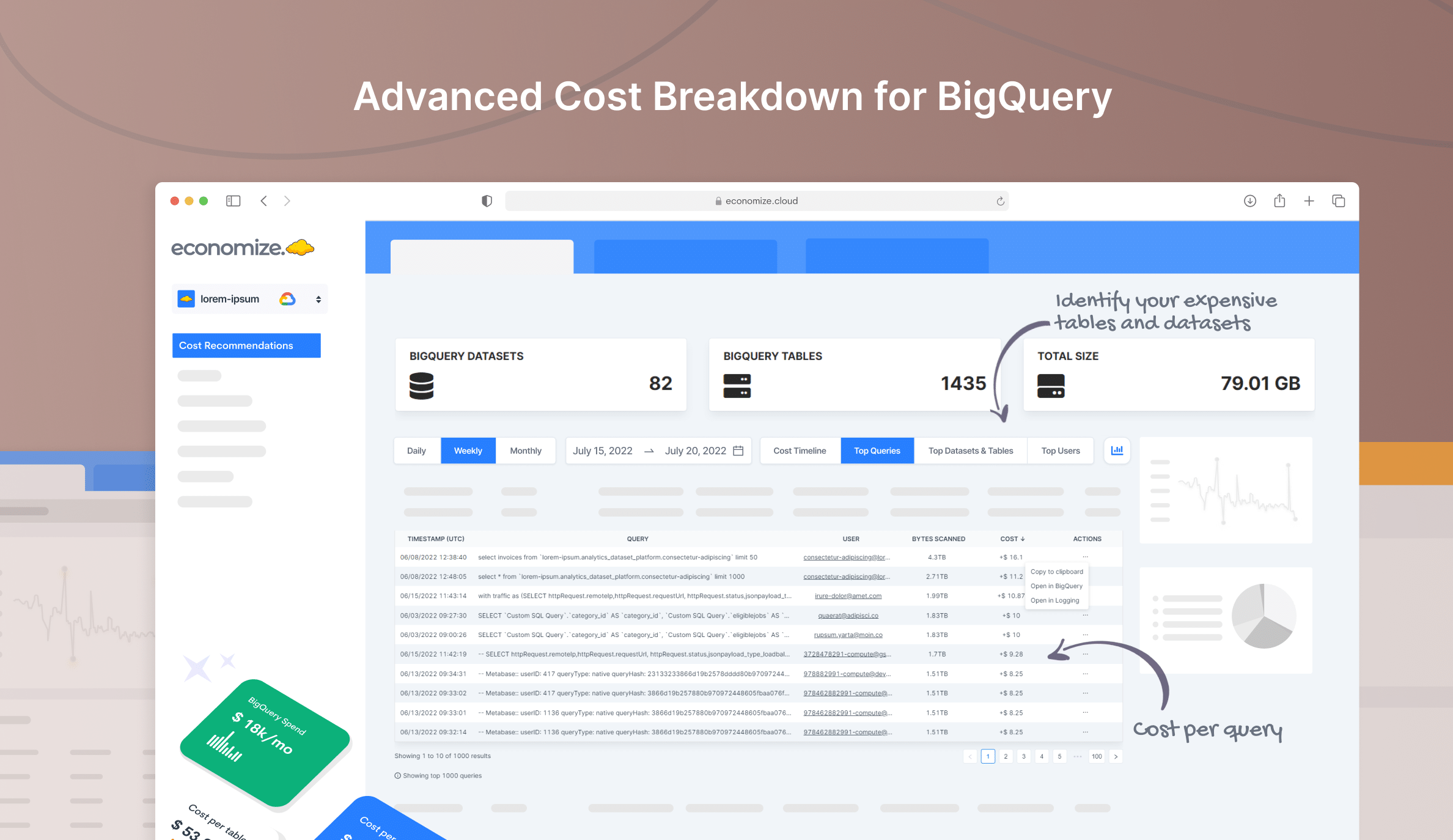 screenshot of Economize