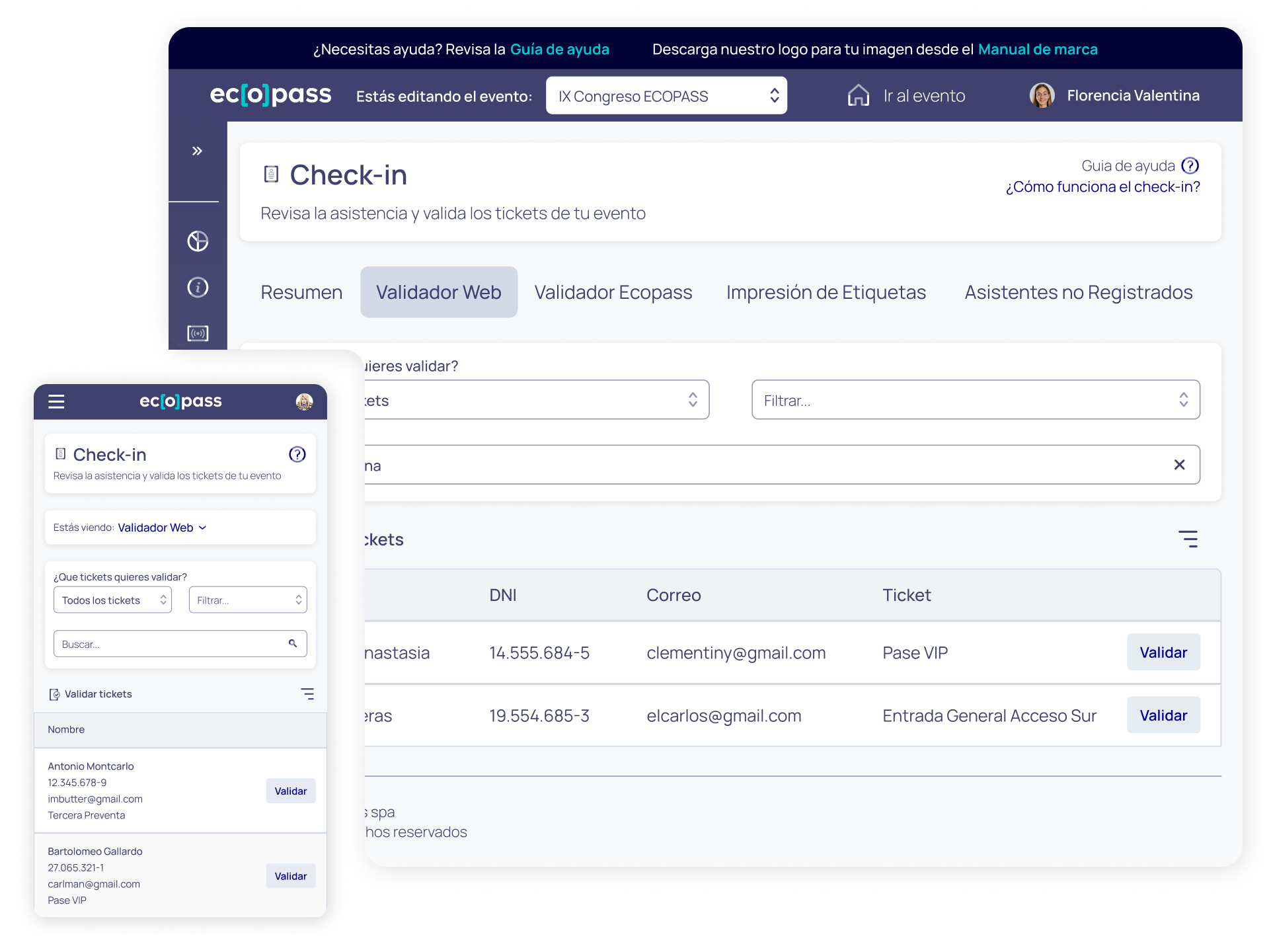 screenshot of Ecopass