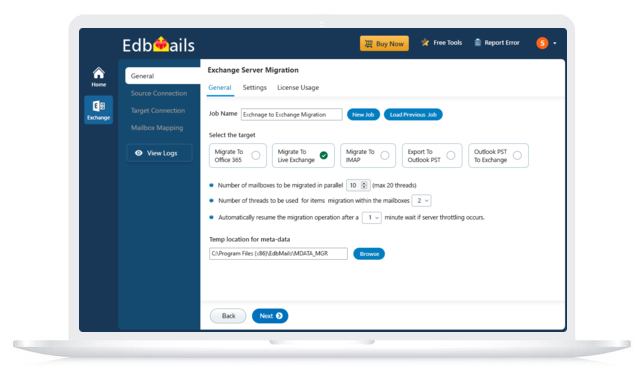 screenshot of EdbMails