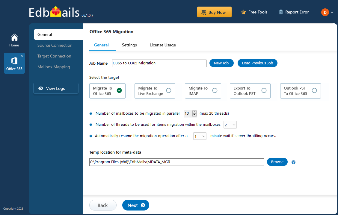 screenshot of EdbMails