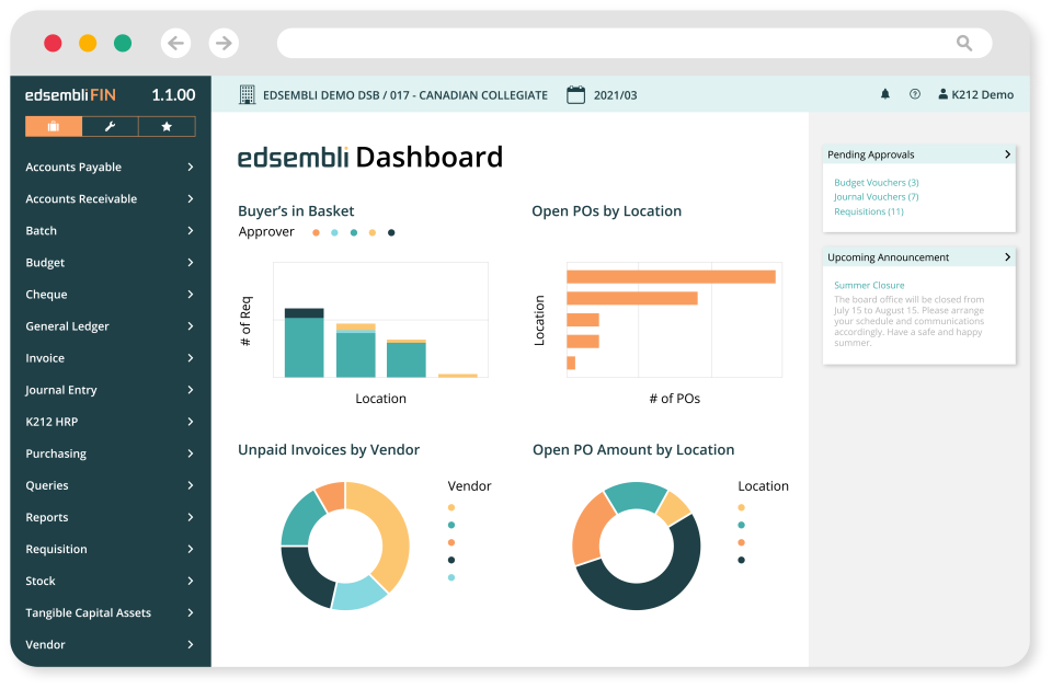 screenshot of Edsembli
