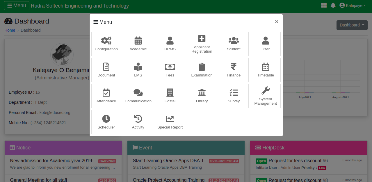 screenshot of EduSec
