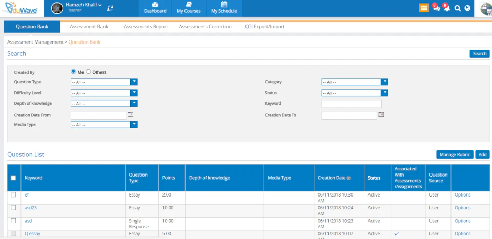 screenshot of EduWave