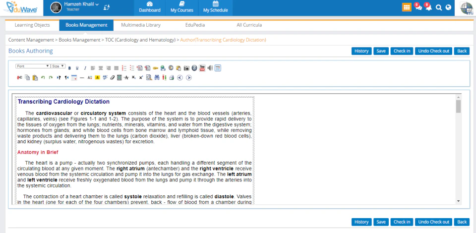 screenshot of EduWave