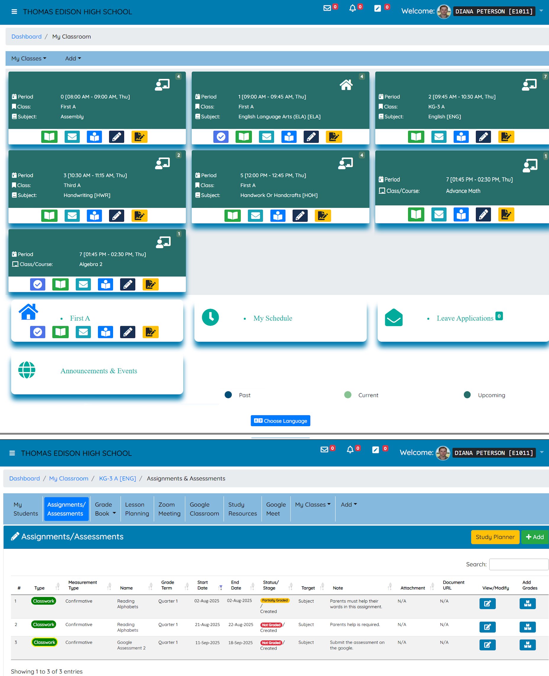 screenshot of Edublooms