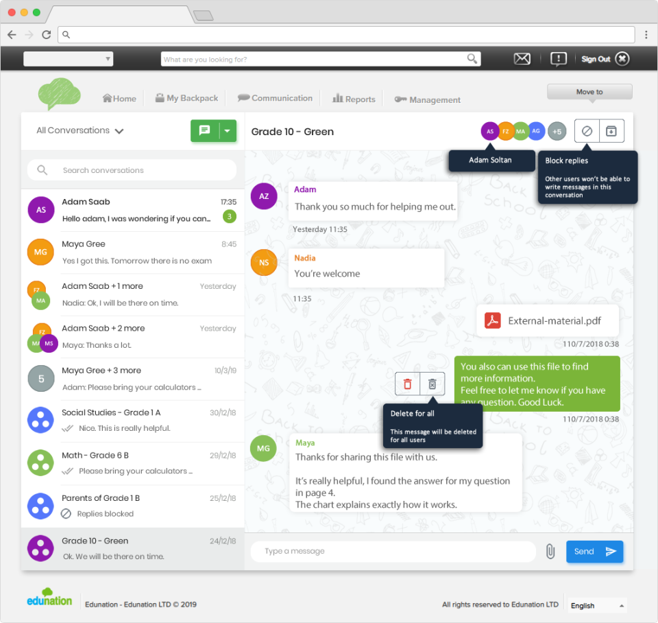 screenshot of Edunation