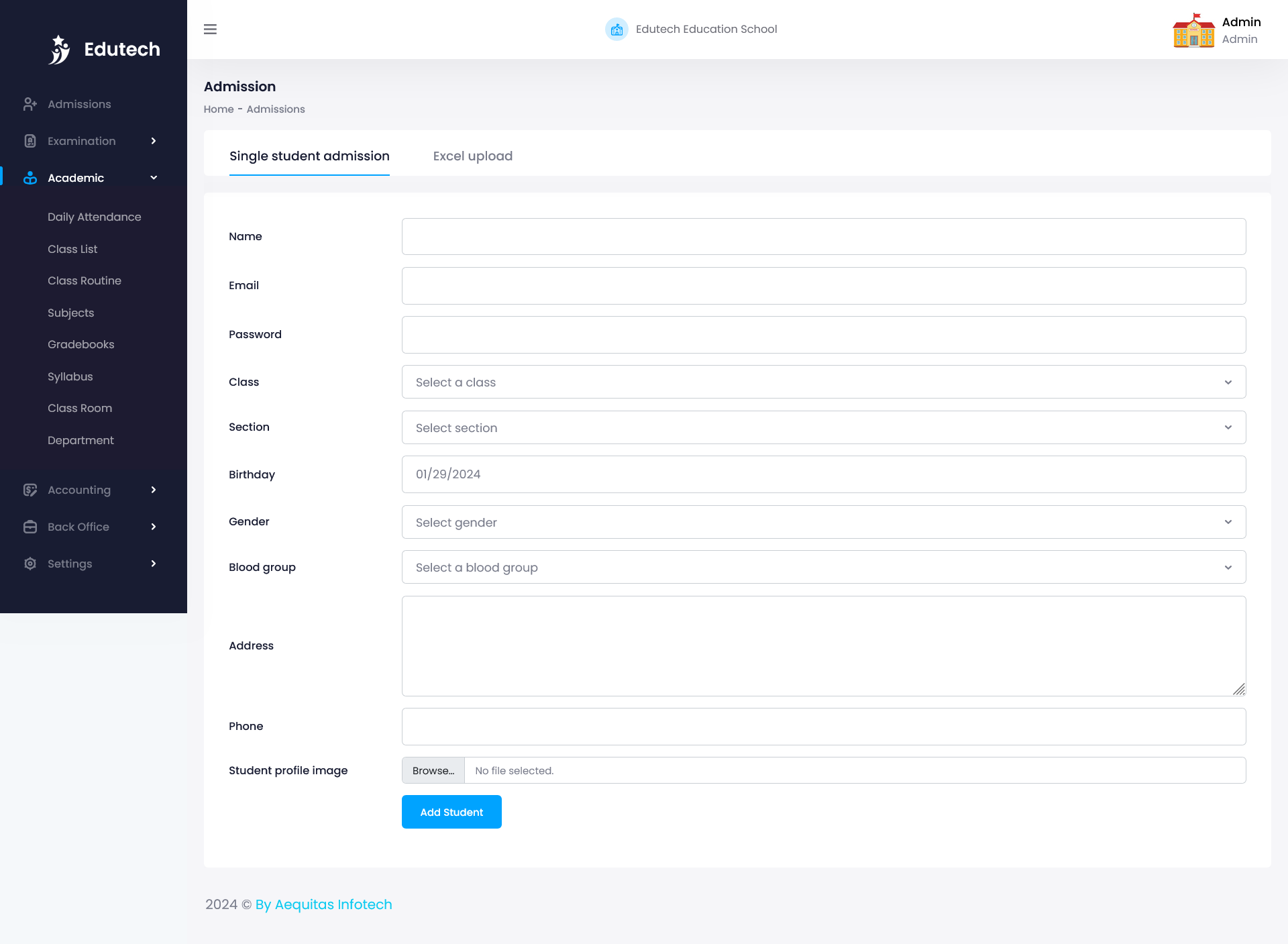 screenshot of Edutech