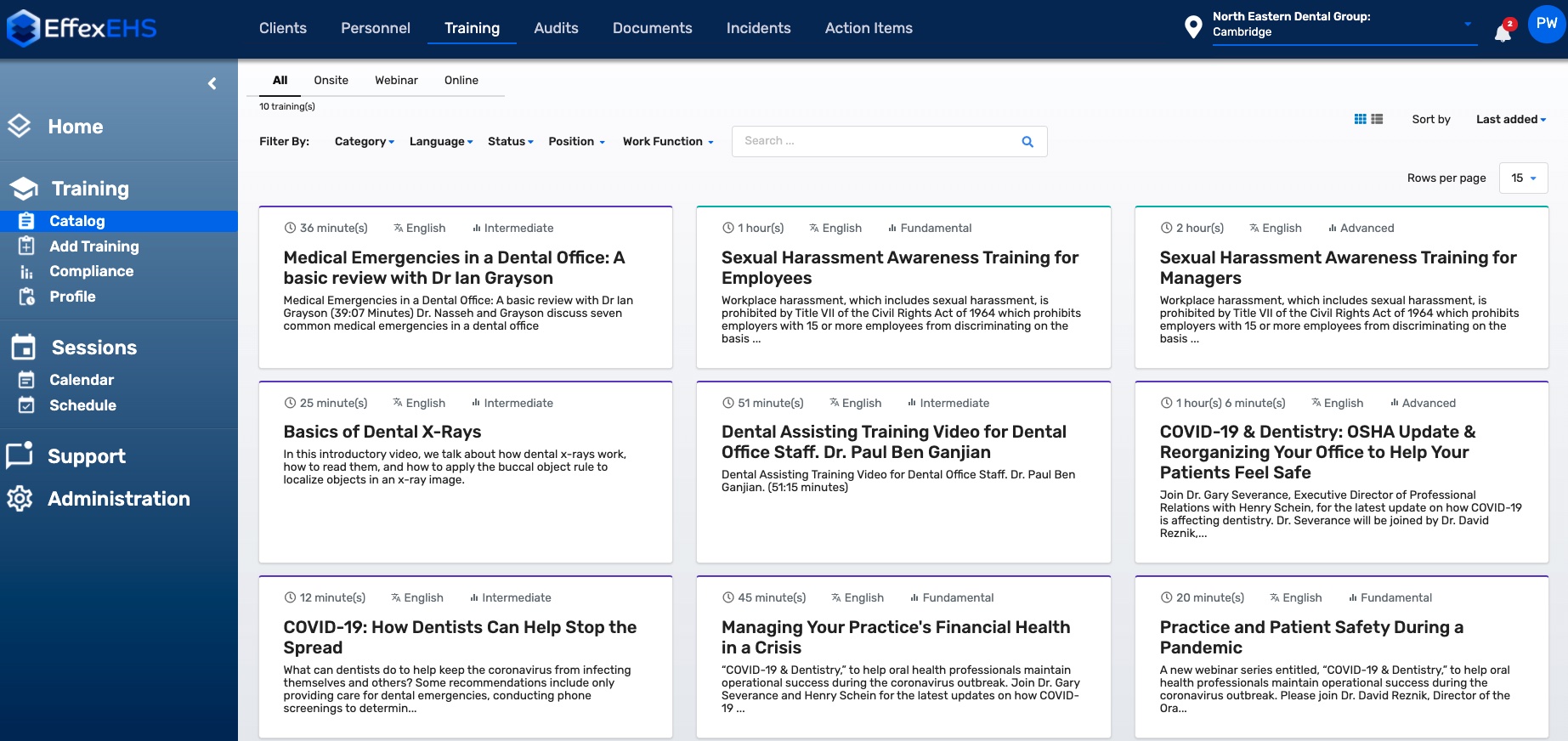 screenshot of EffexEHS