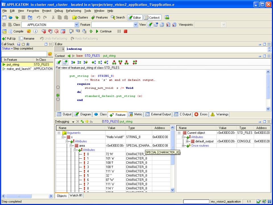 screenshot of EiffelStudio