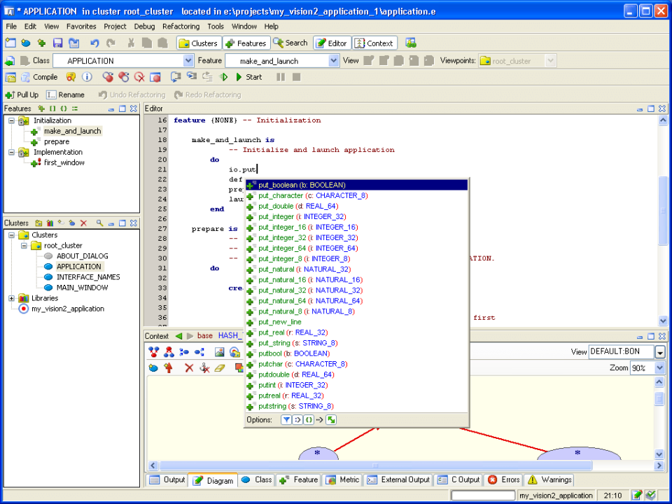 screenshot of EiffelStudio