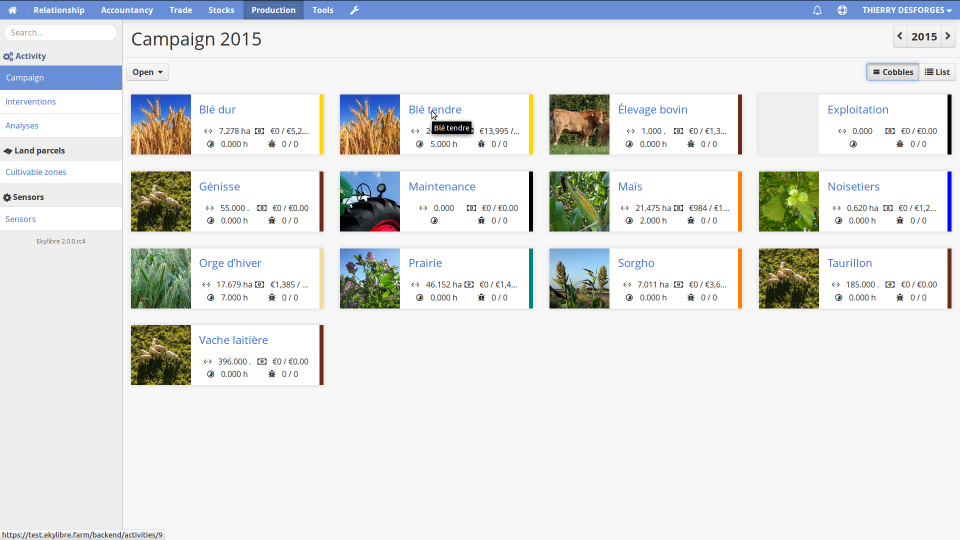 screenshot of Ekylibre