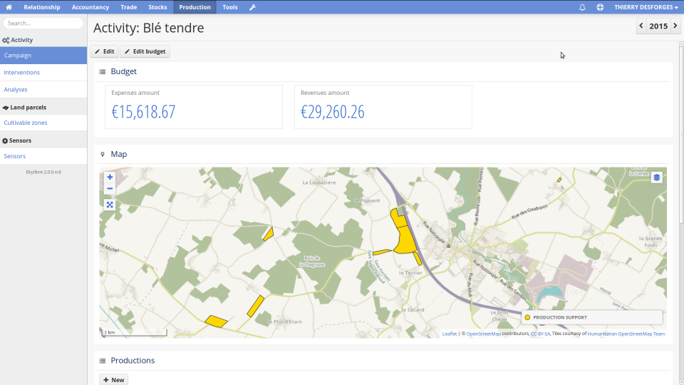 screenshot of Ekylibre