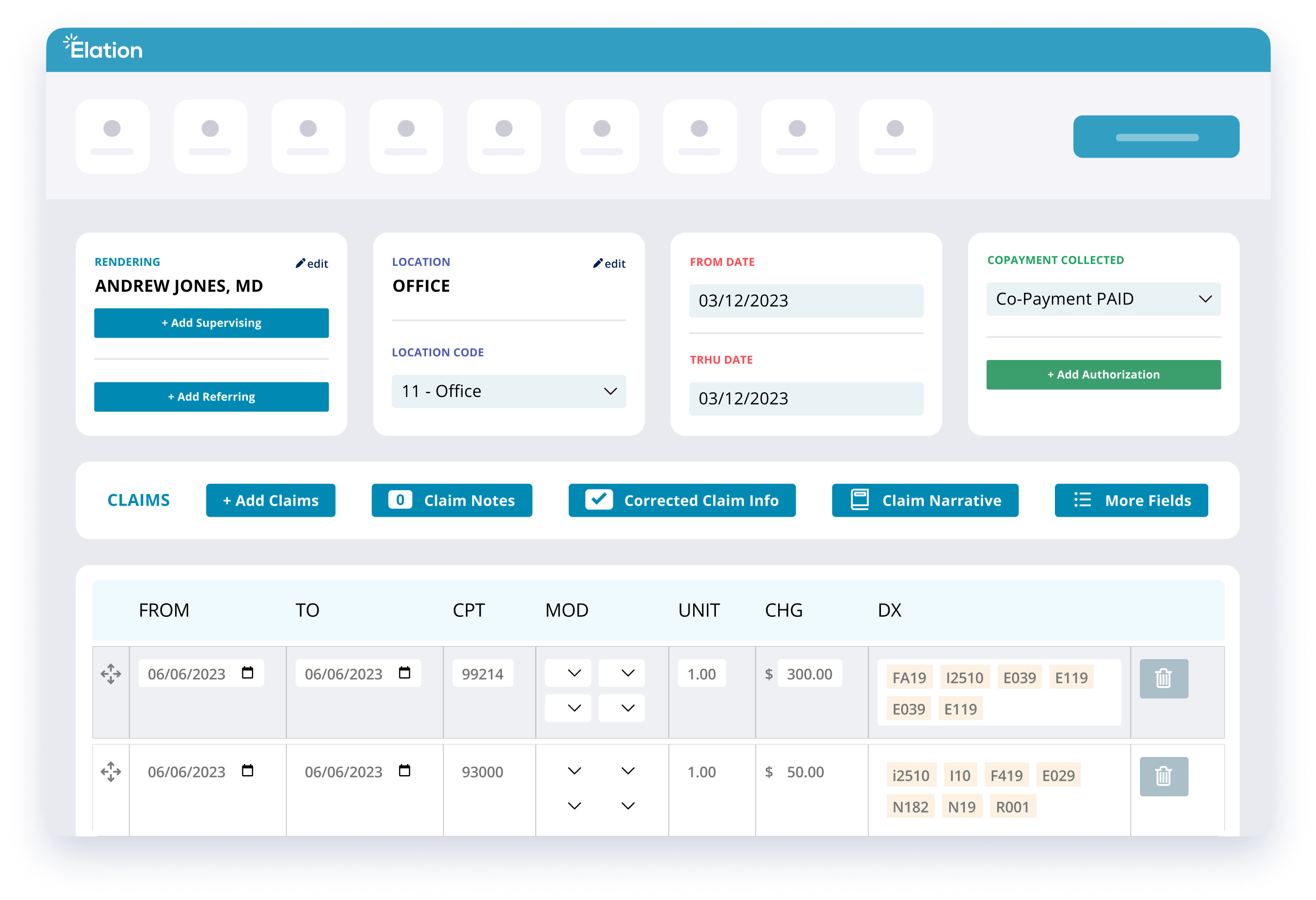screenshot of Elation