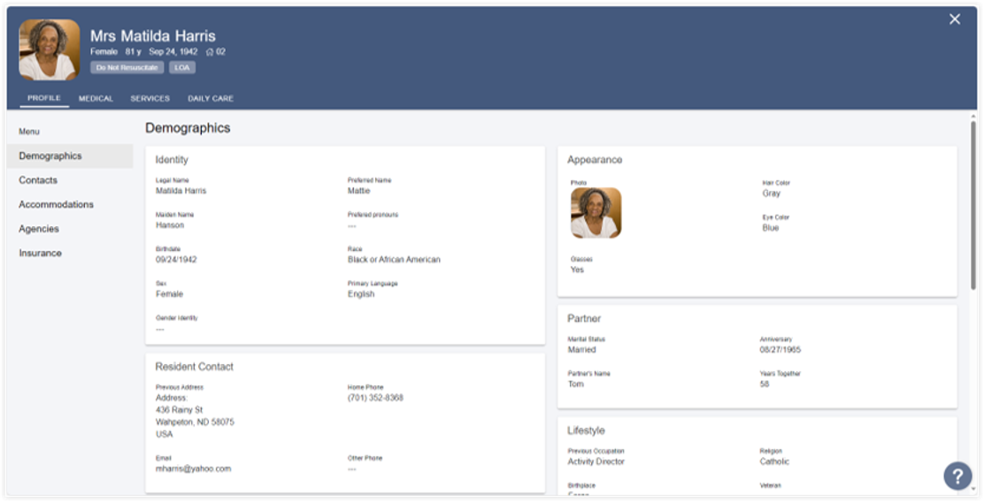screenshot of Eldermark