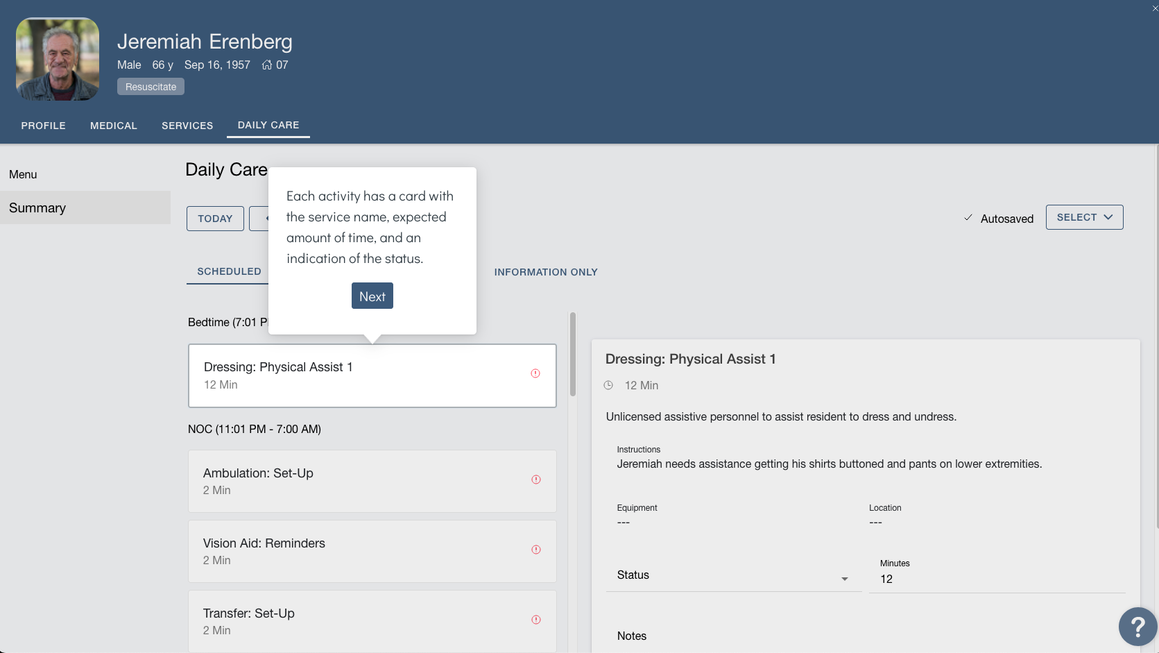 screenshot of Eldermark