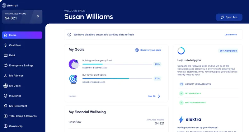 screenshot of ElektraFi