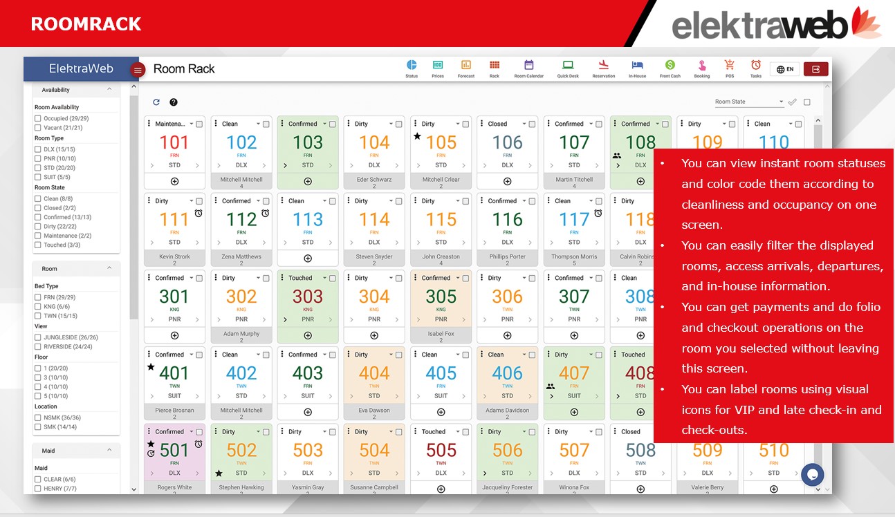 screenshot of ElektraWeb