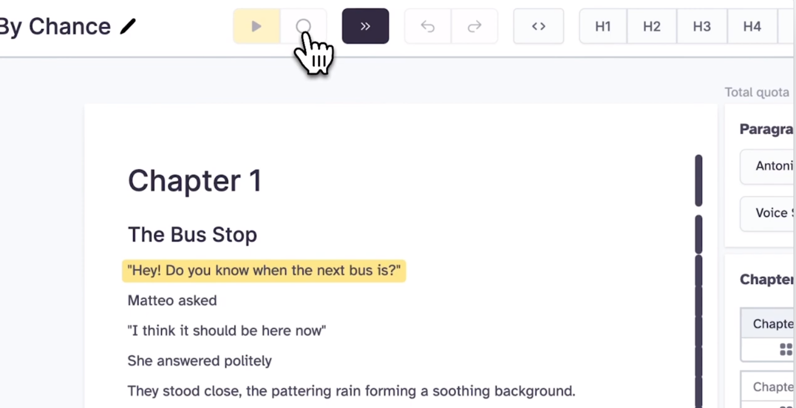screenshot of ElevenLabs